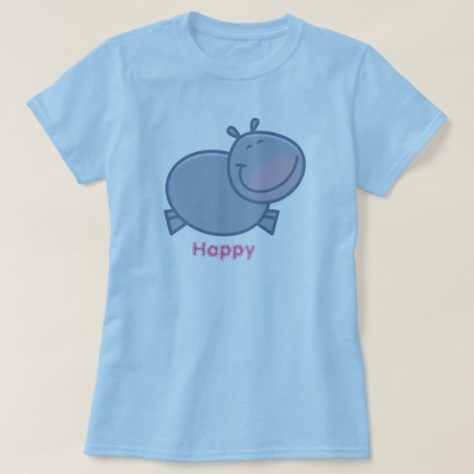 Happy Hippo T-shirt (Design voorkant)