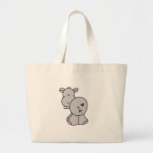 Happy Hippo Tshirts en Gifts Grote Tote Bag (Voorkant)