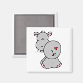 Happy Hippo Tshirts en Gifts Magneet (Voorkant / Achterkant)