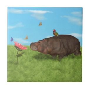 Happy Hippo, ventilator, Butterflies Tegeltje