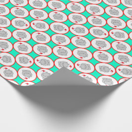 Happy Hippopotamus Kerstmis Cadeaupapier