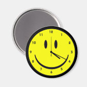 Happy Hippy-gezichtsklok Magneet (Voorkant / Achterkant)