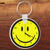 Happy Hippy-gezichtsklok Sleutelhanger (Voorkant)