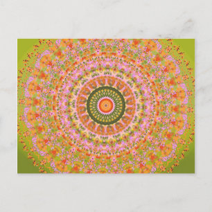 Happy Hippy Mandala Briefkaart