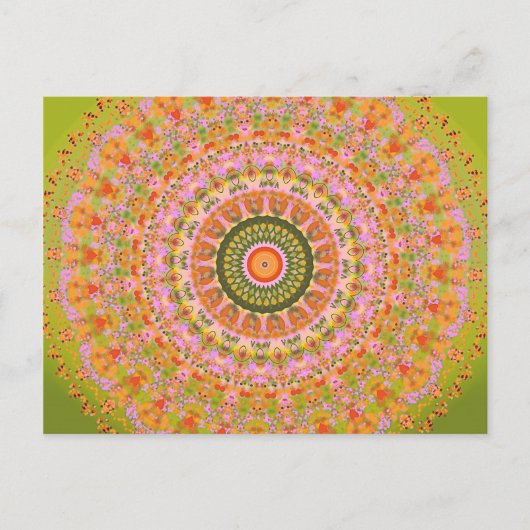 Happy Hippy Mandala Briefkaart (Voorkant)