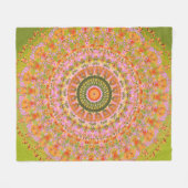 Happy Hippy Mandala Fleece Deken (Voorkant (Horizontaal))