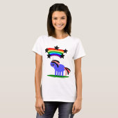 Happy Hippy Rainbow Unicorn T-shirt (Voorkant volledig)
