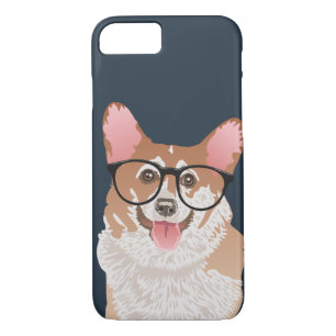 Happy Hipster Pembroke Welsh Corgi Case-Mate iPhone Case