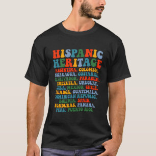 Happy Hispanic Heritage Montage Latino Alle landen T-shirt