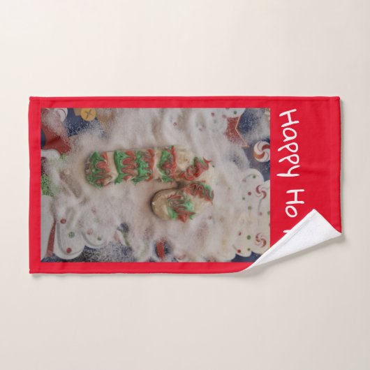 Happy HO HO Cookie Hand Towel Handdoek (Handdoek)