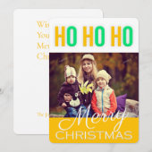 Happy Ho Ho Kerstmis - Fotokaart Feestdagenkaart (Voorkant / Achterkant)