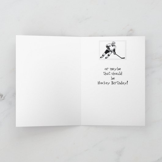 Happy Hockey Birthday Fun Humor Kaart (Binnen)