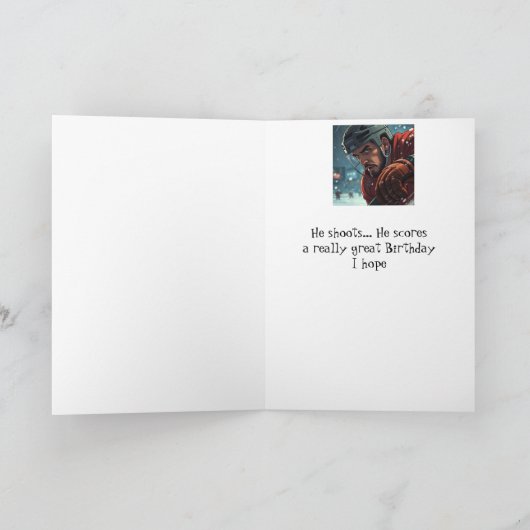 Happy Hockey Birthday Fun Humor Kaart (Binnen)