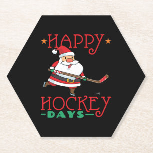 Happy Hockey-dagen - Hockey-kerst Kartonnen Onderzetters