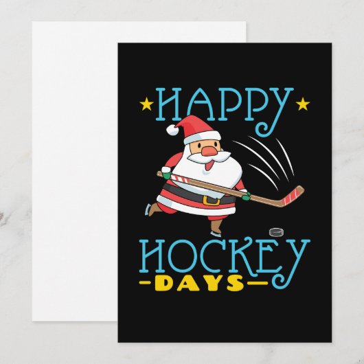 Happy Hockey Days Kerstkerstkerstkerstkerstkerstke Feestdagenkaart (Voorkant / Achterkant)