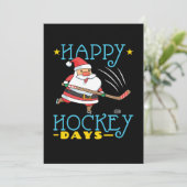 Happy Hockey Days Kerstkerstkerstkerstkerstkerstke Feestdagenkaart (Staand voorkant)