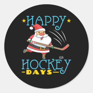 Happy Hockey Days Kerstkerstkerstkerstkerstkerstke Ronde Sticker