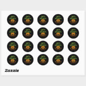 Happy Hockey Halloween Costume Mannen Ronde Sticker (Vel)