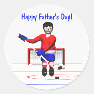 Happy Hockey Vaderdag Ronde Sticker