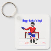 Happy Hockey Vaderdag Sleutelhanger (Voorkant)