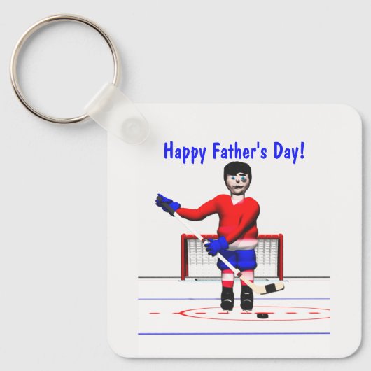 Happy Hockey Vaderdag Sleutelhanger (Voorkant)