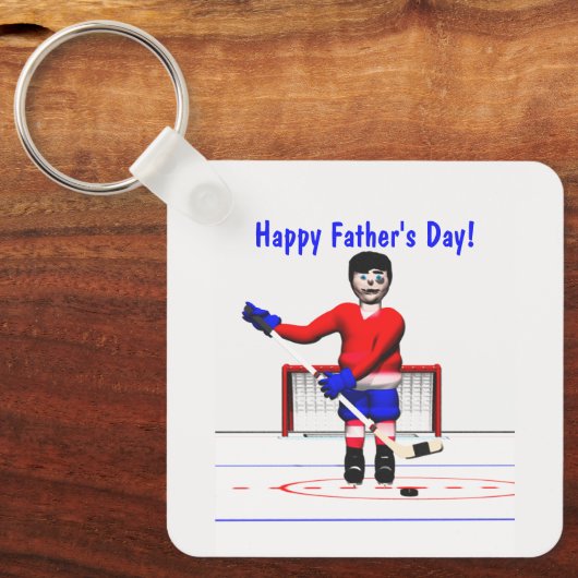 Happy Hockey Vaderdag Sleutelhanger (Voorkant)