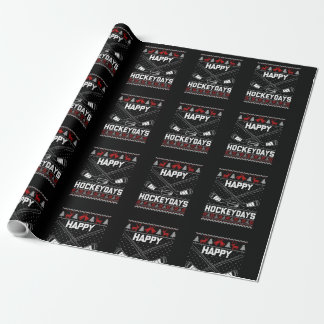Happy Hockeydays Funny Kersti Hockey Player Cadeaupapier