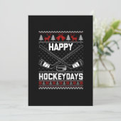Happy Hockeydays Funny Kersti Hockey Player Feestdagenkaart (Staand voorkant)