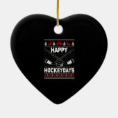 Happy Hockeydays Funny Kersti Hockey Player Keramisch Ornament (Achterkant)