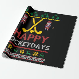 Happy Hockeydays Hockey-kerstcadeau Cadeaupapier