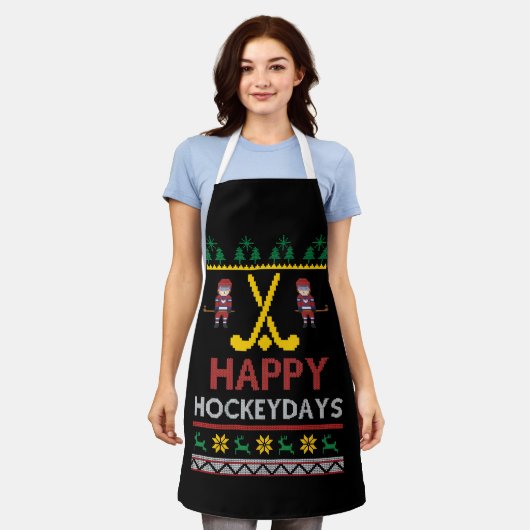 Happy Hockeydays Hockey-kerstcadeau Schort (Gedragen)