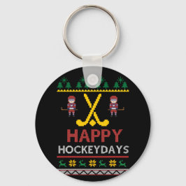 Happy Hockeydays Hockey-kerstcadeau Sleutelhanger