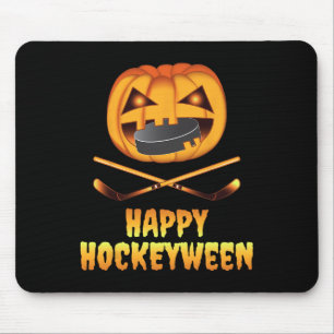 Happy Hockeyween Hockey Pompoen Eten Puck Fun Ha Muismat