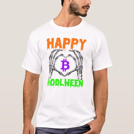 Happy Hodlween bitcoin - Halloween crypto T-shirt (Voorkant)