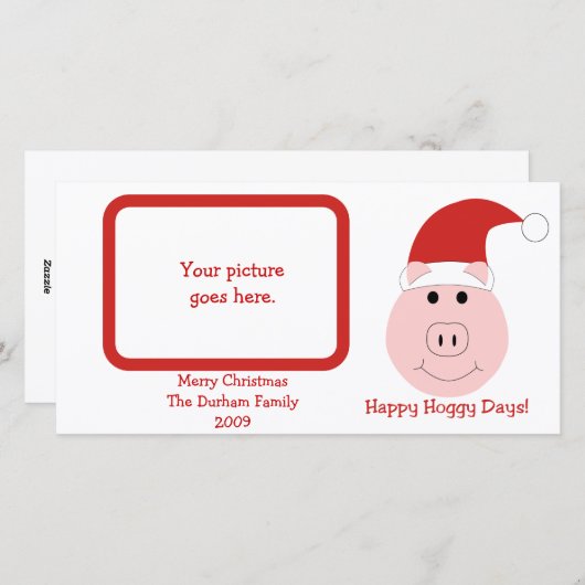 Happy Hoggy Days Foto Kerst Kaarten (Voorkant / Achterkant)