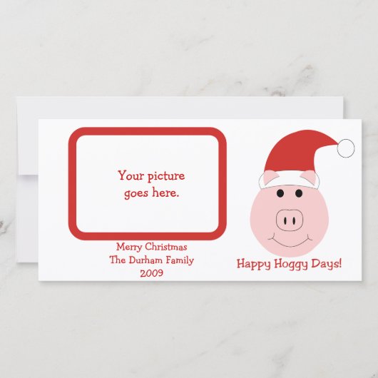 Happy Hoggy Days Foto Kerst Kaarten (Voorkant)