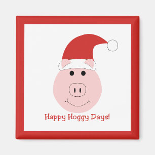 Happy Hoggy Days Holiday magnet vierkant