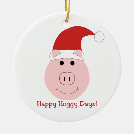 Happy Hoggy Days kerstboomversieringen Keramisch Ornament (Voorkant)