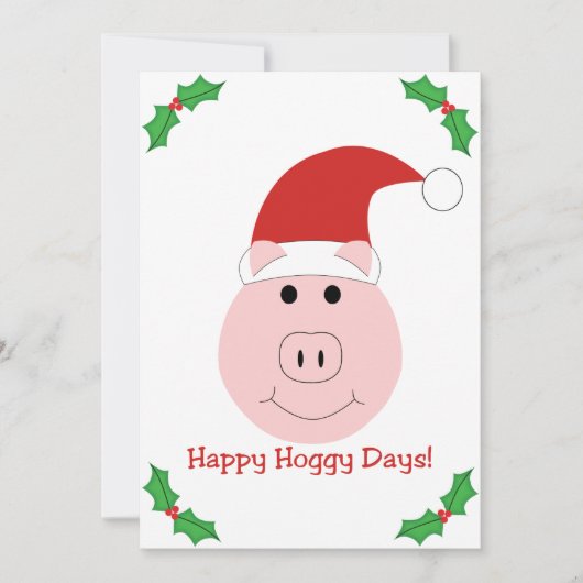 Happy Hoggy Days-kerstfeestfeest Kaart (Voorkant)