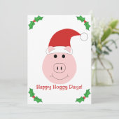 Happy Hoggy Days-kerstfeestfeest Kaart (Staand voorkant)