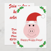 Happy Hoggy Days-kerstfeestfeest Kaart (Voorkant / Achterkant)