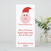 Happy Hoggy Days Kerstmis Kaarten en briefpapier. (Staand voorkant)