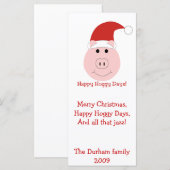 Happy Hoggy Days Kerstmis Kaarten en briefpapier. (Voorkant / Achterkant)
