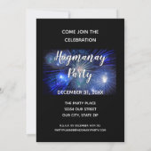 Happy Hogmanay viering Vuurwerk Nieuwjaar Kaart (Achterkant)