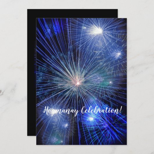 Happy Hogmanay viering Vuurwerk Nieuwjaar Kaart (Voorkant / Achterkant)