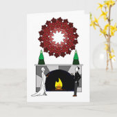 Happy Hoidays Poinsettia Wreater Kaart (Gele Bloem)