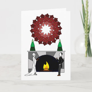 Happy Hoidays Poinsettia Wreater Kaart