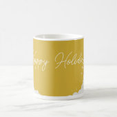 Happy Hoildays – Festive Winter Gold Mug Koffiemok (Center)