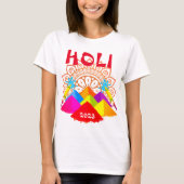 Happy Holi 2023 schattig t-shirt (Voorkant)