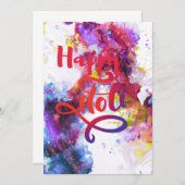 happy Holi Aankondiging (Voorkant / Achterkant)